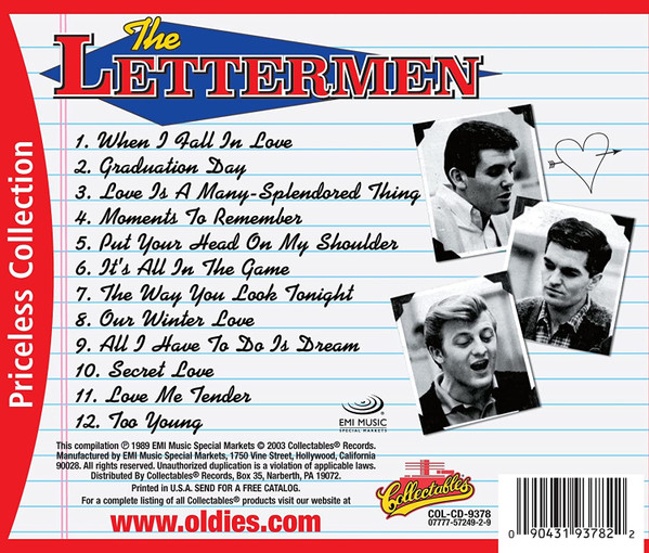 The Lettermen - When I Fall In Love | Collectables (COL-CD-9378) - 3 The Lettermen - When I Fall In Love | Collectables (COL-CD-9378) - 3