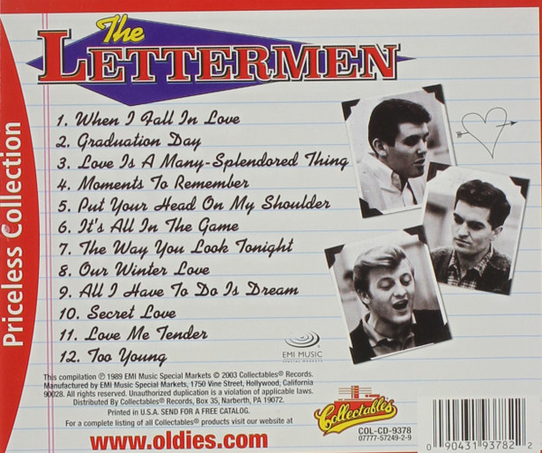 The Lettermen - When I Fall In Love | Collectables (COL-CD-9378) - 4 The Lettermen - When I Fall In Love | Collectables (COL-CD-9378) - 4