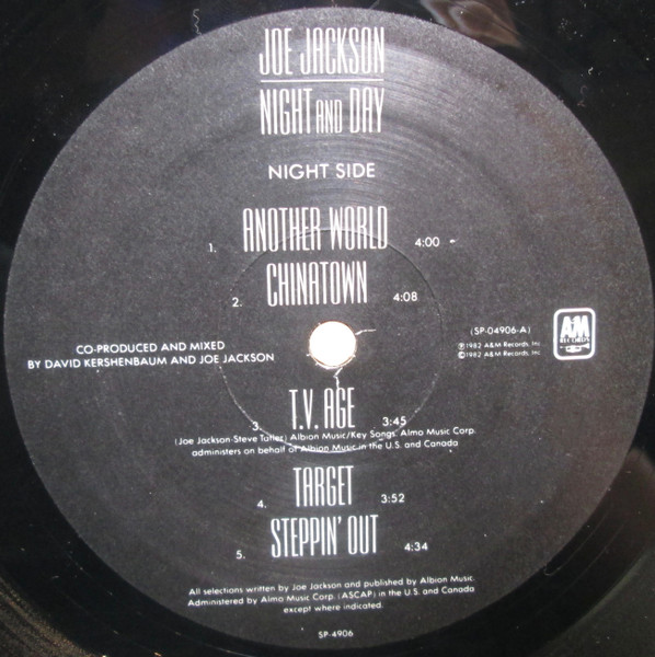 Joe Jackson - Night And Day | A&M Records (SP-4906) - 3