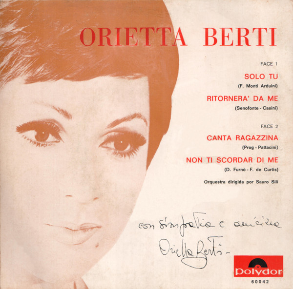 Orietta Berti - Solo Tu | Polydor (60 042) - 2