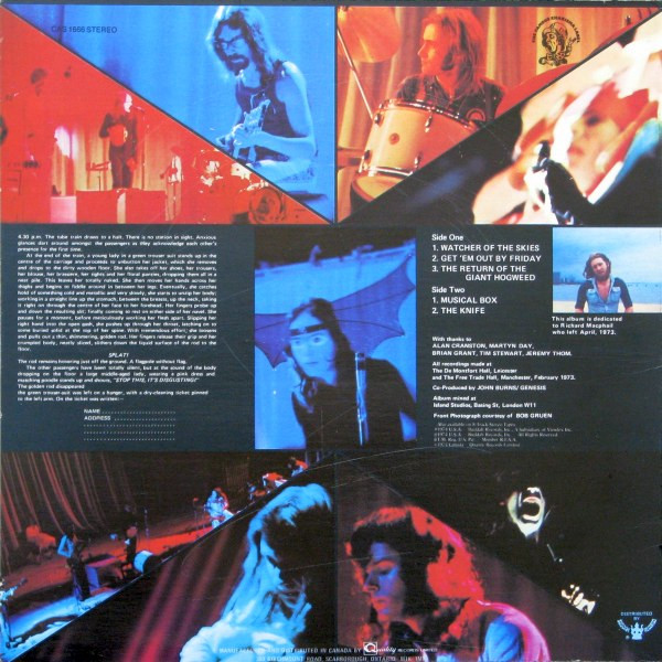 Genesis - Live | Charisma (CAS 1666) - 2
