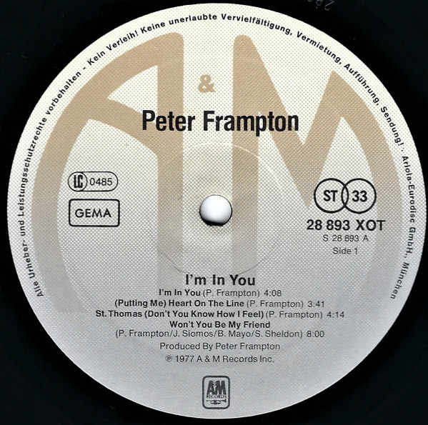 Peter Frampton - I'm In You | A&M Records (28 893XOT) - 4 Peter Frampton - I'm In You | A&M Records (28 893XOT) - 4