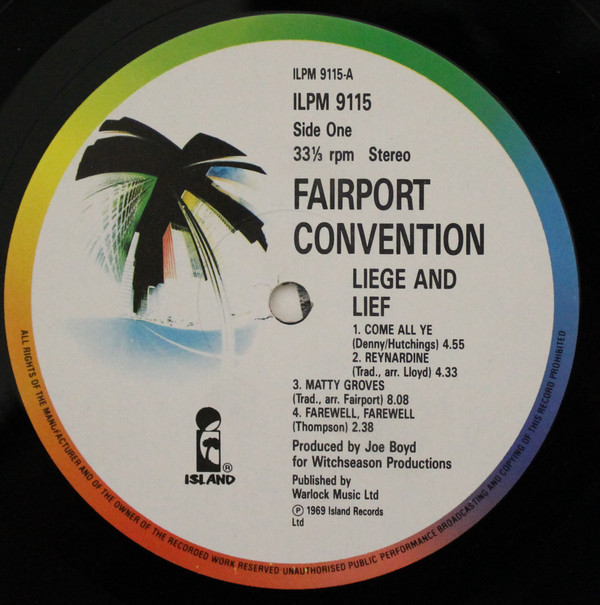 Fairport Convention - Liege & Lief | Island Records (ILPM 9115) - 2