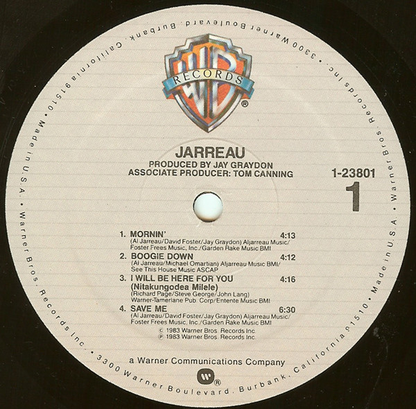 Al Jarreau - Jarreau | Warner Bros. Records (1-23801) - 3 Al Jarreau - Jarreau | Warner Bros. Records (1-23801) - 3