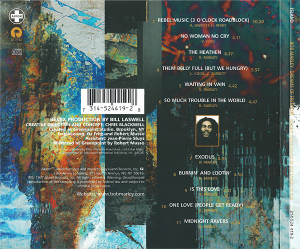 Bob Marley - Dreams Of Freedom (Ambient Translations Of Bob Marley In Dub) | Axiom (314-524 419-2) - 2 Bob Marley - Dreams Of Freedom (Ambient Translations Of Bob Marley In Dub) | Axiom (314-524 419-2) - 2
