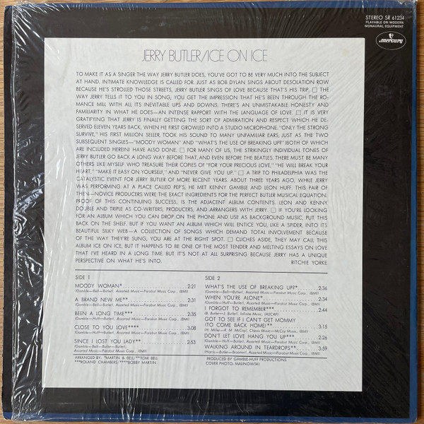 Jerry Butler - Ice On Ice | Mercury (SR-61234) - 2