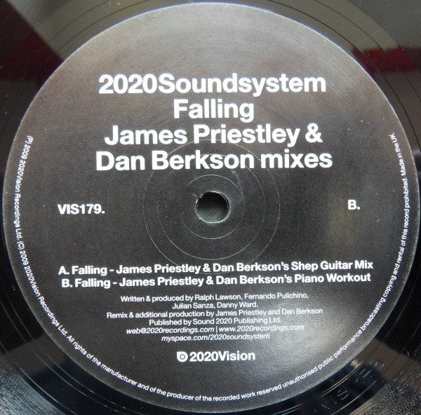 2020 Soundsystem - Falling (James Priestley & Dan Berkson Mixes) | 20:20 Vision (VIS179) - 3