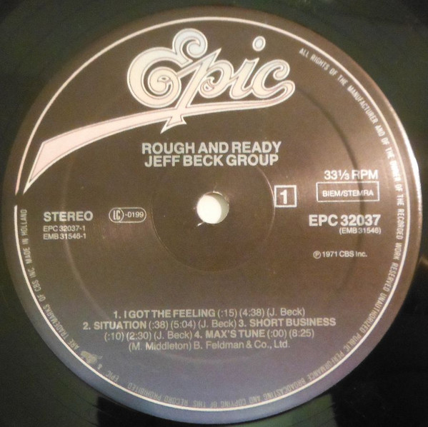 Jeff Beck Group - Rough And Ready | Epic (EPC 32037) - 3 Jeff Beck Group - Rough And Ready | Epic (EPC 32037) - 3