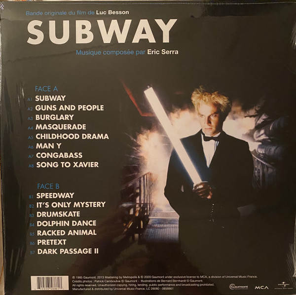 Eric Serra - Subway (Bande Originale Du Film) | Gaumont (085 886-1) - 2 Eric Serra - Subway (Bande Originale Du Film) | Gaumont (085 886-1) - 2