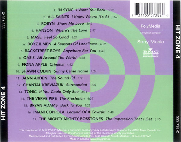 Various - Hit Zone 4 | Polymedia (555 738-2) - 2 Various - Hit Zone 4 | Polymedia (555 738-2) - 2