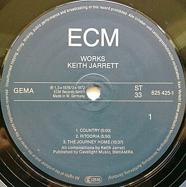 Keith Jarrett - Works | ECM Records (825 425-1) - 3 Keith Jarrett - Works | ECM Records (825 425-1) - 3