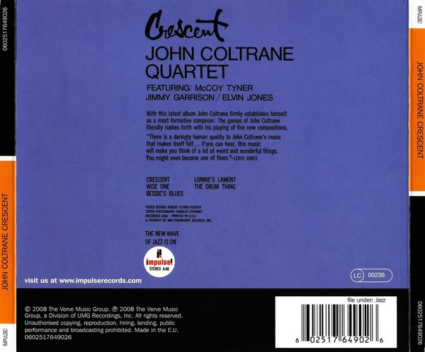 The John Coltrane Quartet - Crescent | Impulse! (0602517649026) - 2