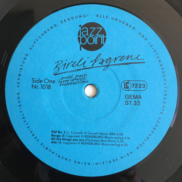 Biréli Lagrène Special Guests Larry Coryell , Miroslav Vitous - Freitag 2.Mai Samstag 3.Mai 1986 Mühle Hunziken | Jazzpoint Records (jp 1018) - 2 Biréli Lagrène Special Guests Larry Coryell , Miroslav Vitous - Freitag 2.Mai Samstag 3.Mai 1986 Mühle Hunziken | Jazzpoint Records (jp 1018) - 2