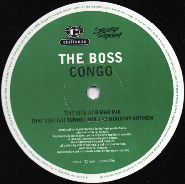 The Boss - Congo | Cooltempo (12COOL 296) - 3