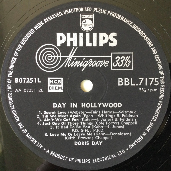 Doris Day - Day In Hollywood | Philips (BBL 7175) - 4