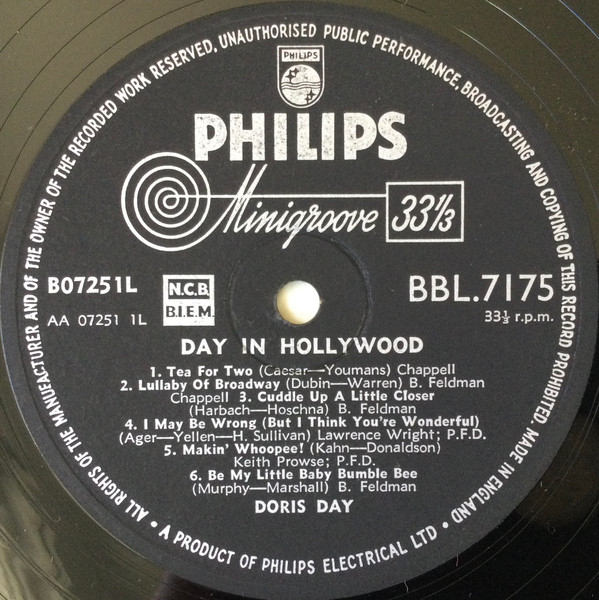 Doris Day - Day In Hollywood | Philips (BBL 7175) - 3