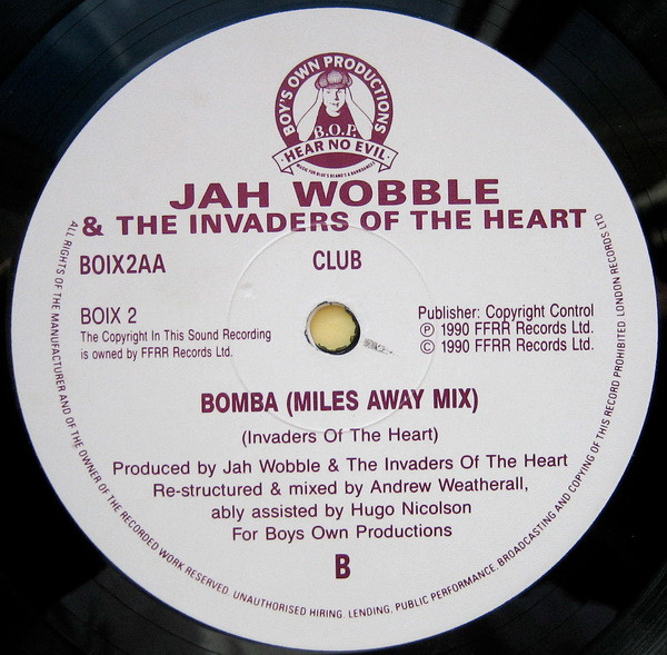 Jah Wobble's Invaders Of The Heart - Bomba | Boy's Own Productions (BOIX 2) - 4
