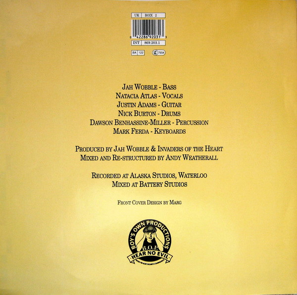 Jah Wobble's Invaders Of The Heart - Bomba | Boy's Own Productions (BOIX 2) - 2
