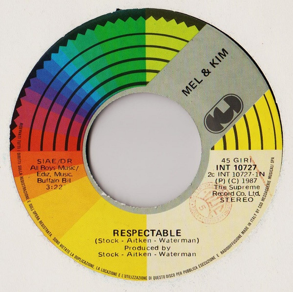 Mel & Kim - Respectable | CGD (INT 10727) - 3
