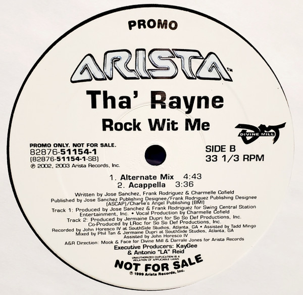 Tha' Rayne - Rock Wit Me | Arista (82876-51154-1) - main Tha' Rayne - Rock Wit Me | Arista (82876-51154-1) - main