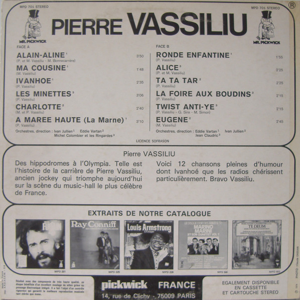 Pierre Vassiliu - Ivanhoé | Mr. Pickwick (MPD 701 STEREO) - 2 Pierre Vassiliu - Ivanhoé | Mr. Pickwick (MPD 701 STEREO) - 2