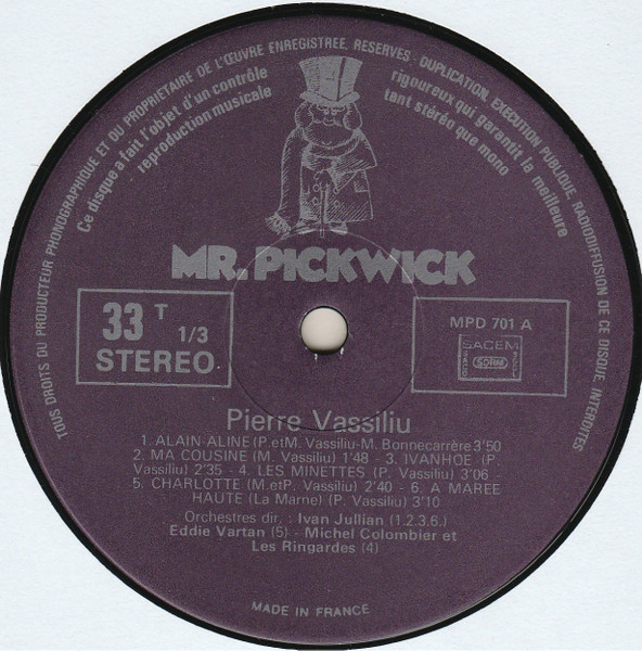 Pierre Vassiliu - Ivanhoé | Mr. Pickwick (MPD 701 STEREO) - 3 Pierre Vassiliu - Ivanhoé | Mr. Pickwick (MPD 701 STEREO) - 3