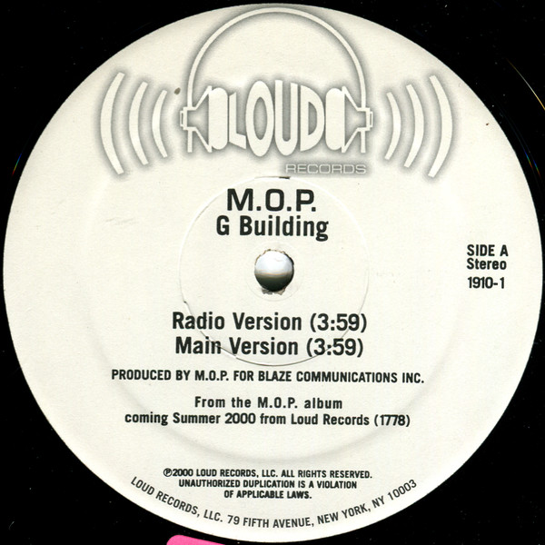 M.O.P. - G Building | Loud Records (1910-1) - 3
