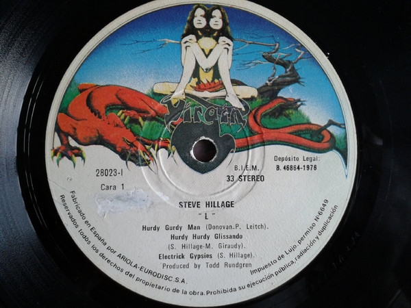 Steve Hillage - L | Virgin (28023-I) - 2