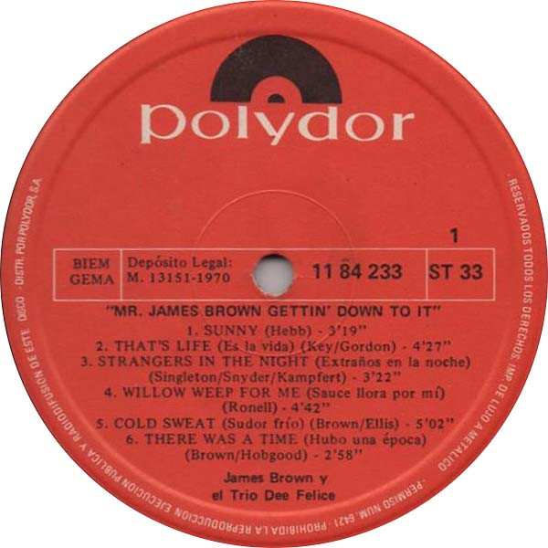 James Brown - Gettin' Down To It | King Records (KSD 1051) - 3