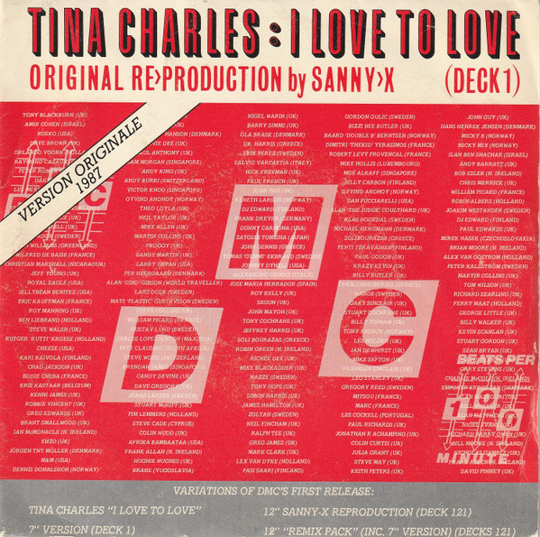 Tina Charles - I Love To Love (Version Originale 1987) | Black Scorpio (SCM 1266-7) - main