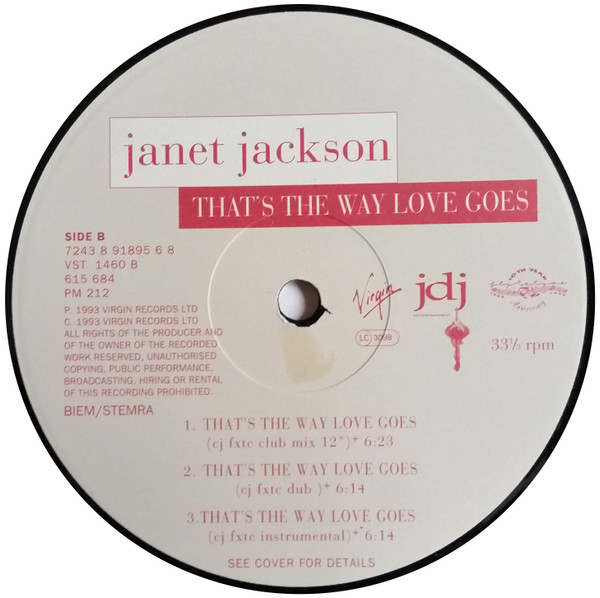 Janet Jackson - That's The Way Love Goes | Virgin (VST 1460) - 4 Janet Jackson - That's The Way Love Goes | Virgin (VST 1460) - 4