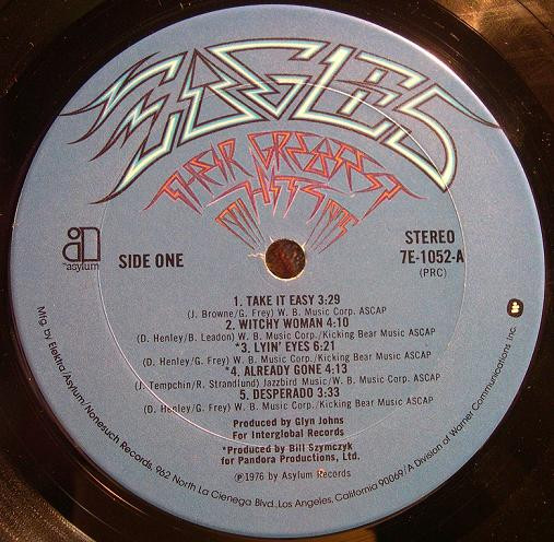 Eagles - Their Greatest Hits 1971-1975 | Asylum Records (7E-1052) - 3 Eagles - Their Greatest Hits 1971-1975 | Asylum Records (7E-1052) - 3