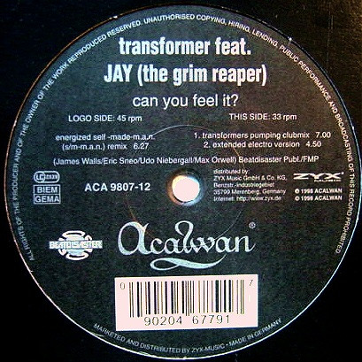 Transformer Feat. The Grim Reaper - Can You Feel It? | Acalwan (ACA 9807-12) - 3