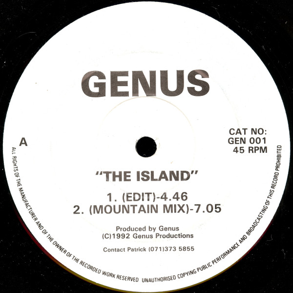 Genus - The Island | Genus Productions (GEN 001) - main