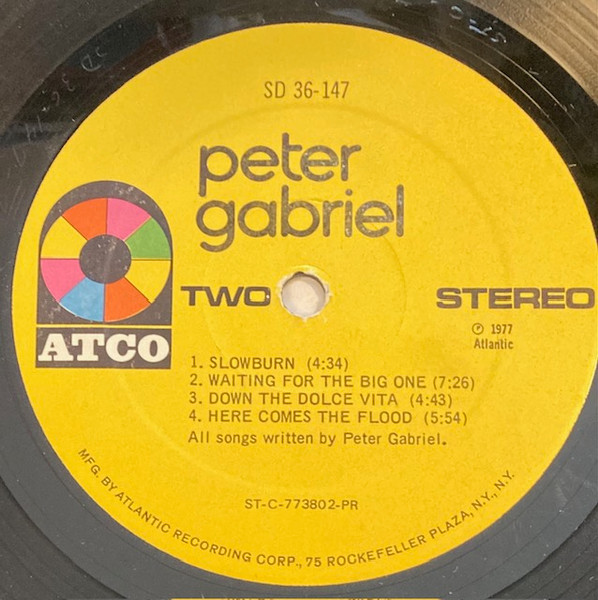 Peter Gabriel - Peter Gabriel | ATCO Records (SD 36-147) - 3