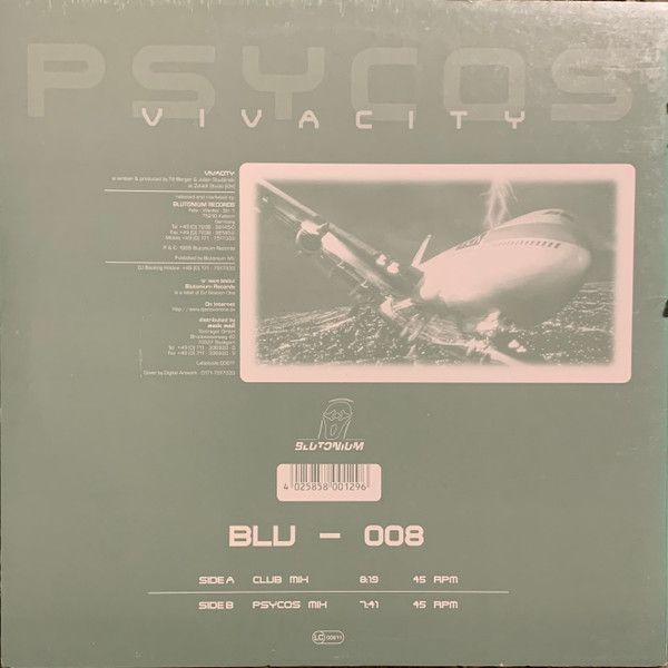 Psycos - Vivacity | Blutonium Records (BLU - 008) - 2