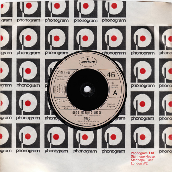 10cc - Good Morning Judge | Mercury (6008 025) - 3