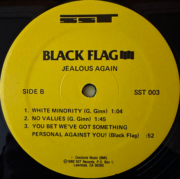 Black Flag - Jealous Again [Vinyl] | SST Records (SST 003) - 4