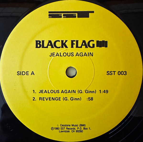 Black Flag - Jealous Again [Vinyl] | SST Records (SST 003) - 3