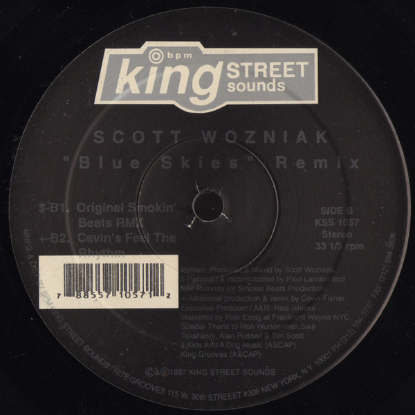 Scott Wozniak - Blue Skies (Remix) | BPM King Street Sounds (KSS 1057) - 3 Scott Wozniak - Blue Skies (Remix) | BPM King Street Sounds (KSS 1057) - 3