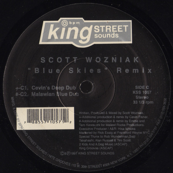 Scott Wozniak - Blue Skies (Remix) | BPM King Street Sounds (KSS 1057) - 4 Scott Wozniak - Blue Skies (Remix) | BPM King Street Sounds (KSS 1057) - 4