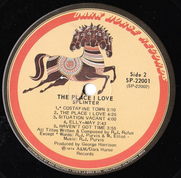 Splinter - The Place I Love | Dark Horse Records (SP 22001) - 4
