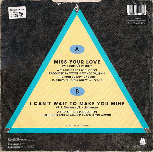 The Emotions - Miss Your Love | Motown (ZT 40114) - 2