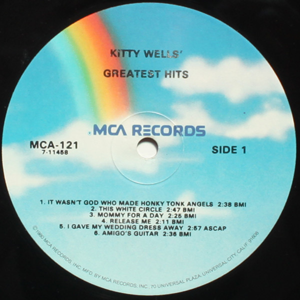 Kitty Wells - Greatest Hits | MCA Records (MCA-121) - 3