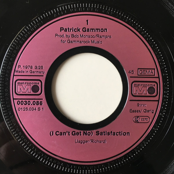 Patrick Gammon - (I Can't Get No) Satisfaction | Metronome (0030.086) - 2