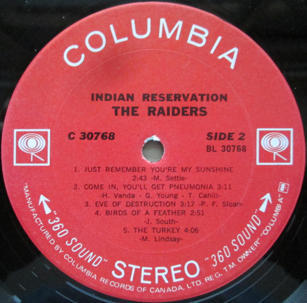 Raiders - Indian Reservation | Columbia (C 30768) - 4
