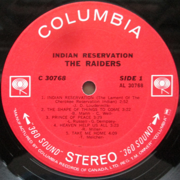 Raiders - Indian Reservation | Columbia (C 30768) - 3