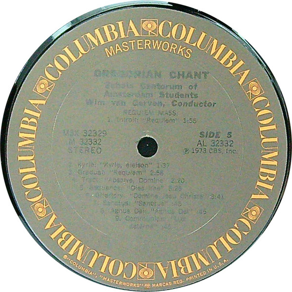 Schola Cantorum Of Amsterdam Students - Gregorian Chant | Columbia Masterworks (M3X 32329) - 4 Schola Cantorum Of Amsterdam Students - Gregorian Chant | Columbia Masterworks (M3X 32329) - 4