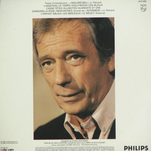 Yves Montand - Montand D'Hier Et D'Aujourd'Hui | Philips (9101 289) - 2