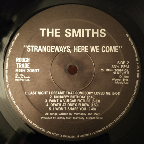 The Smiths - Strangeways, Here We Come | Rough Trade (RGH 20697) - 3 The Smiths - Strangeways, Here We Come | Rough Trade (RGH 20697) - 3